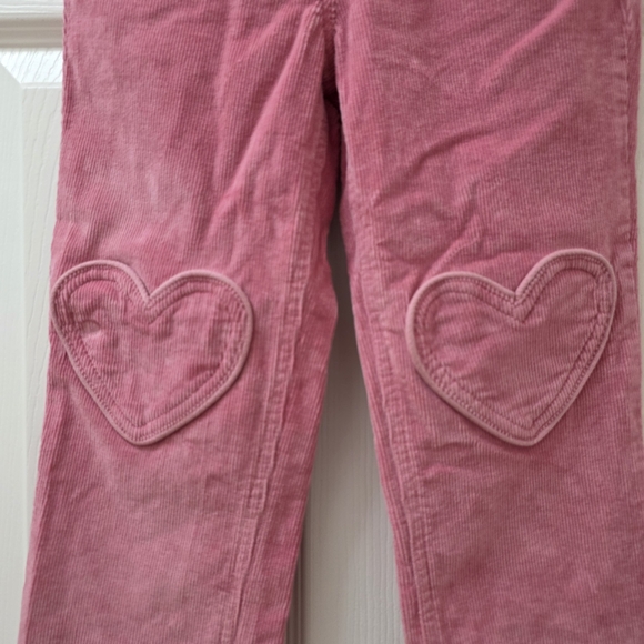 Mini Boden Pink Corduroy Pants with Heart Details - Picture 2 of 4